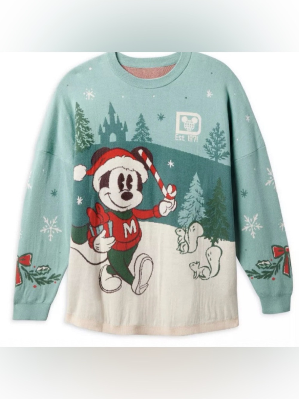 Mickey Mouse Disneyland Spirit Jersey Sweater Christmas Holiday Spirit Adult S